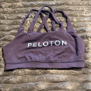 Peloton Plum Strappy Sports Bra